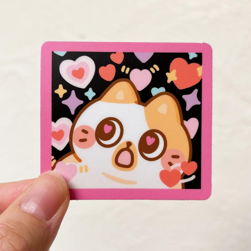 Cute Cat Meme Heavy Duty Waterproof Vinyl Diecut Stickers