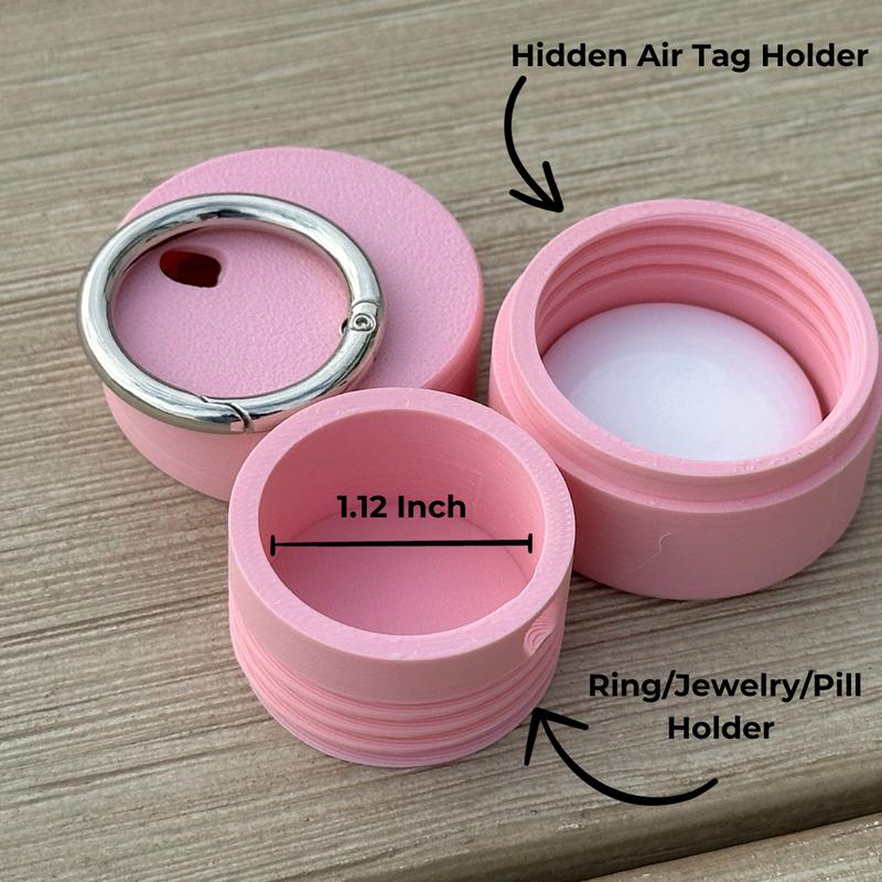 Airtag Travel Ring Box | Keychain Ring Box | Travel Jewelry Holder | Travel Pill Box