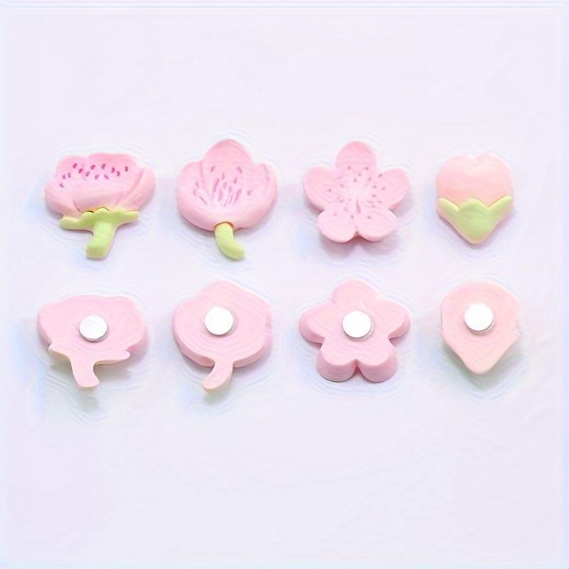 Flower Design Refrigerator Magnet, 12pcs set Cute Flower Shaped Magnet, Decorative Magnet for Home Kitchen Refrigerator, Dormitory, Office, Apartment