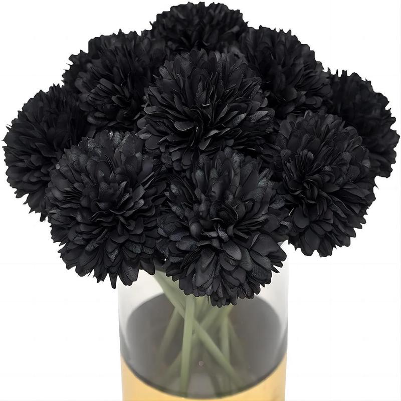 Home Decor Artificial Dried Flower, 10pcs Faux Chrysanthemum Ball Hydrangea without Vase, Fake Flower for Home Garden Wedding Party Decoration, Mean Girls Decorations, Gift For Mom, Bedroom Decor