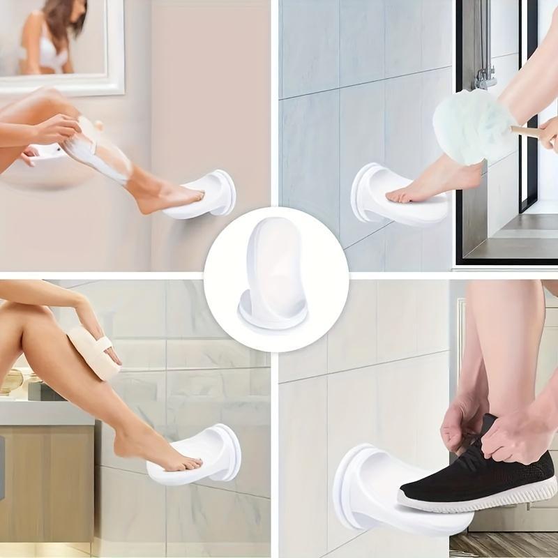 Wall Mounted Shower Foot Rest, Shaving Leg Assist with Non-slip Strong Suction Cup, Bathroom Gadgets