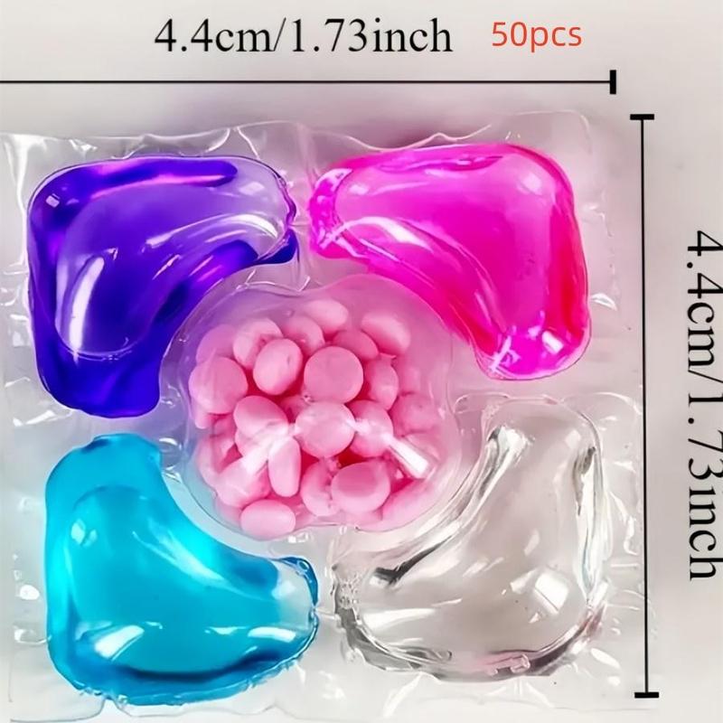 5-in-1 Laundry Beads, 50pcs set Long Lasting Fragrance Beads, Laundry Detergent Beads for Home Hotel