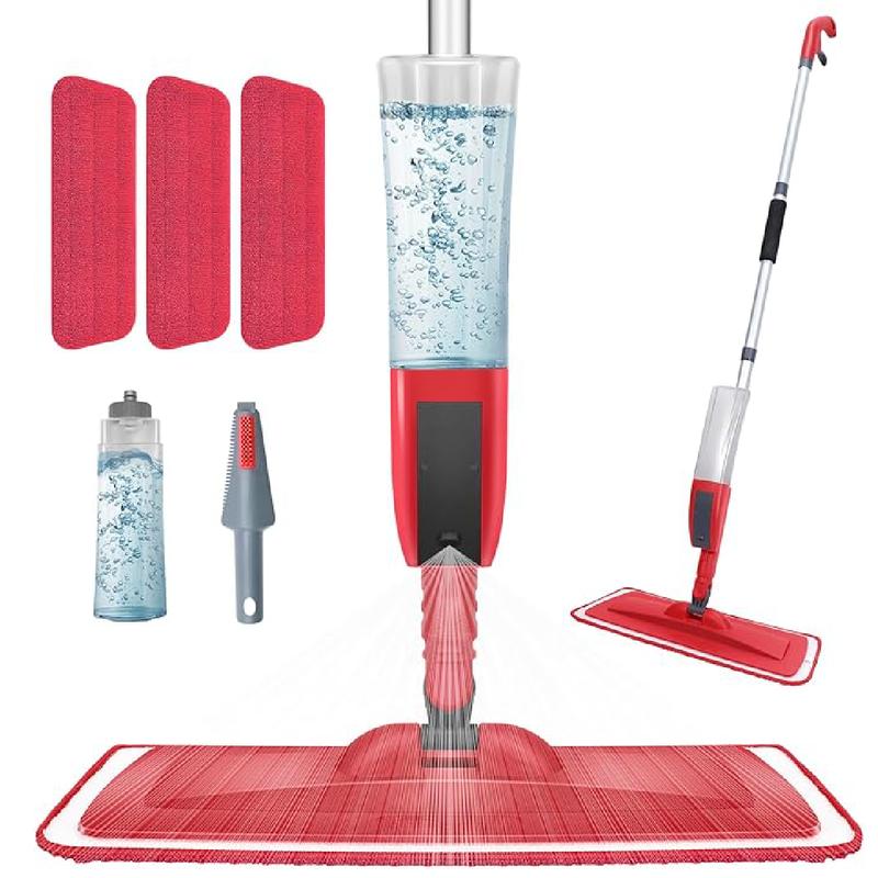 Mops for Floor Cleaning, Microfiber Spray Mop with 400ml Refillable Bottle and 3 Replacement Pads Dry Wet Floor Mop Dust Mop Multi-surface spray mops