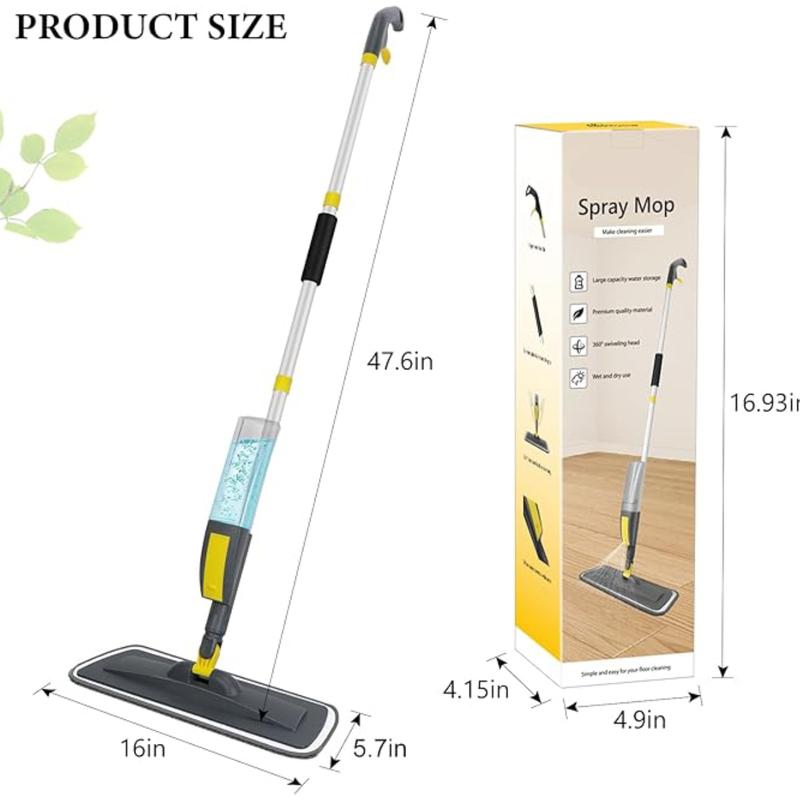 Mops for Floor Cleaning, Microfiber Spray Mop with 400ml Refillable Bottle and 3 Replacement Pads Dry Wet Floor Mop Dust Mop Multi-surface spray mops