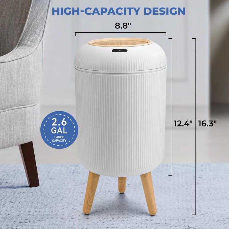 Pukomc Smart induction  Waterproof  trash bins , Flip-top trash can，trash cans for bathroom, trash cans  for Kitchen,for Bathroom,Bedroom.Office Nordic style ,cute bins