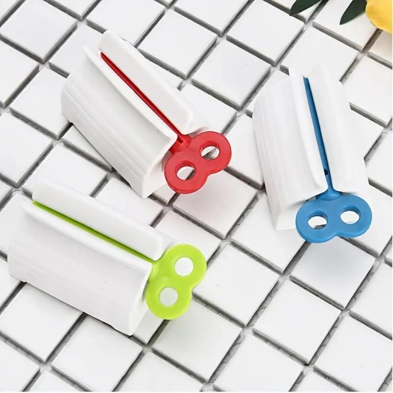 Random Color Toothpaste Squeezer, 3 Counts set Manual Toothpaste Squeezer, Toothpaste Holder, Bathroom Gadgets, Bathroom Accessories