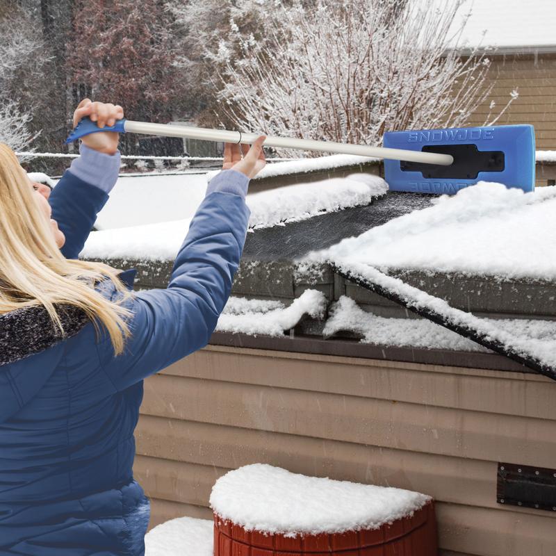 The Original 2-In-1 Telescoping Snow Broom + Ice Scraper w 18-Inch No-Scratch Foam Head