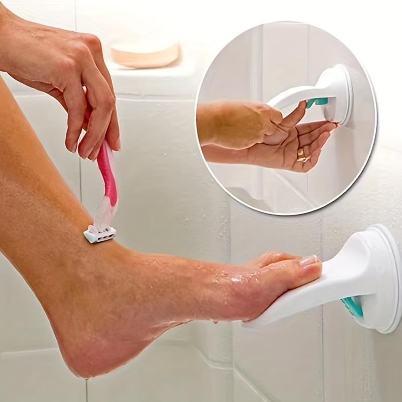 Wall Mounted Shower Foot Rest, Shaving Leg Assist with Non-slip Strong Suction Cup, Bathroom Gadgets