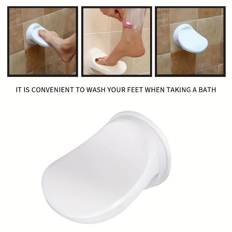 Wall Mounted Shower Foot Rest, Shaving Leg Assist with Non-slip Strong Suction Cup, Bathroom Gadgets