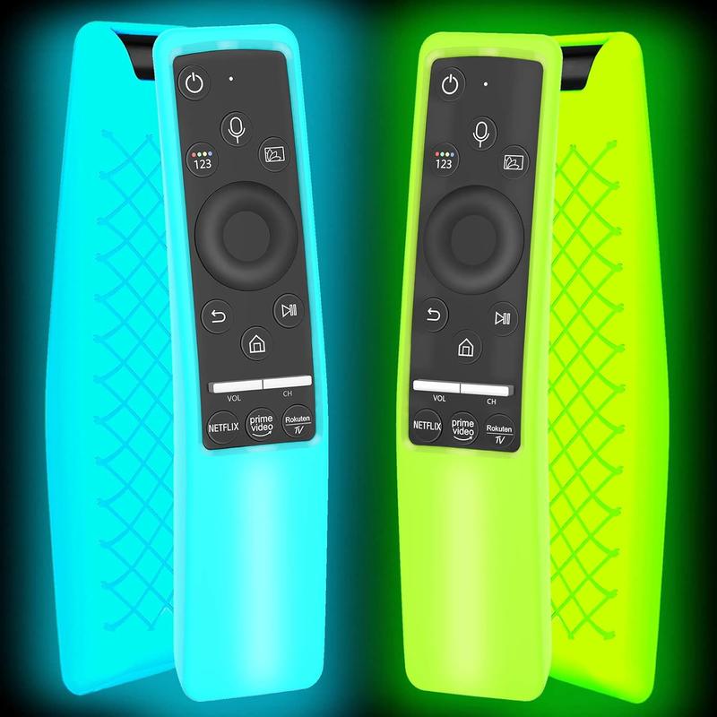 2 Pack Remote Case Glow in The Dark Compatible with   TV Remote Controller BN59 Series,  Cover Protector Shockproof Anti-Slip Remote  Sleeve