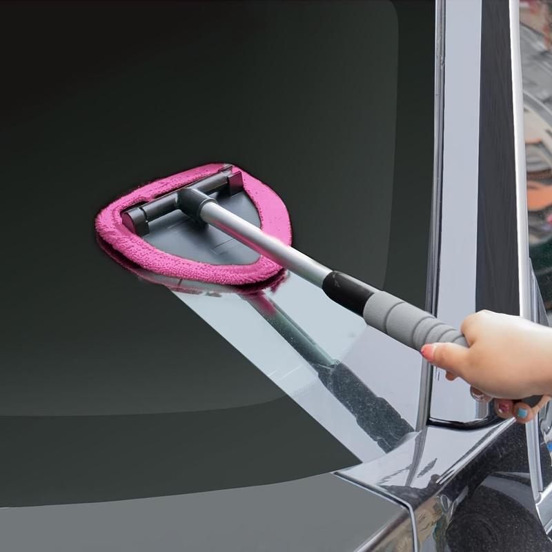 Car Windshield Cleaning Tool Set, Portable Car Windshield Cleaning Tool with Replacement Pads & Spray Bottle, Multifunctional Car Cleaning Tool