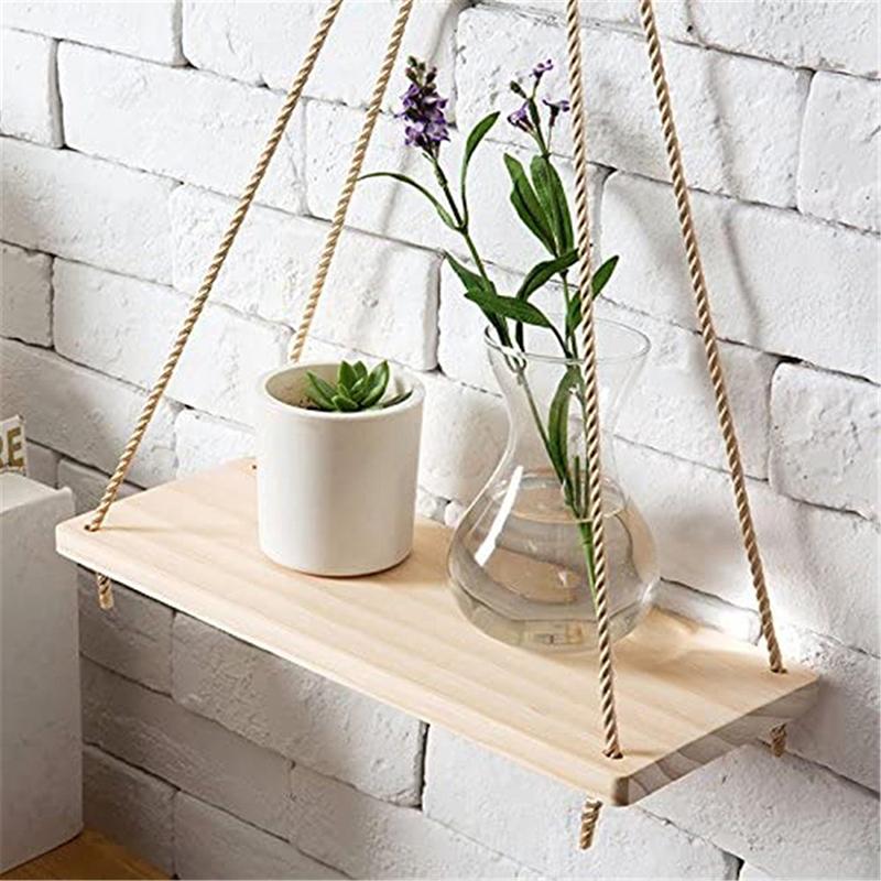 Wall decoration hanging rope storage rack flower pot storage rack