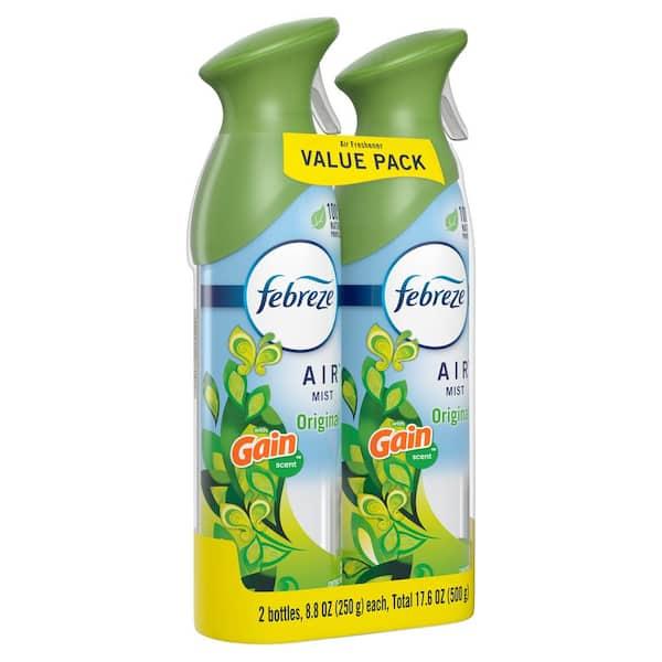 Febreze Air Mist,  Air Freshener Spray, Odor Fighting Room Spray, Air Fresheners For Home, Bathroom & Kitchen Gain Original Scent,  8.8 OZ - Pack of 2