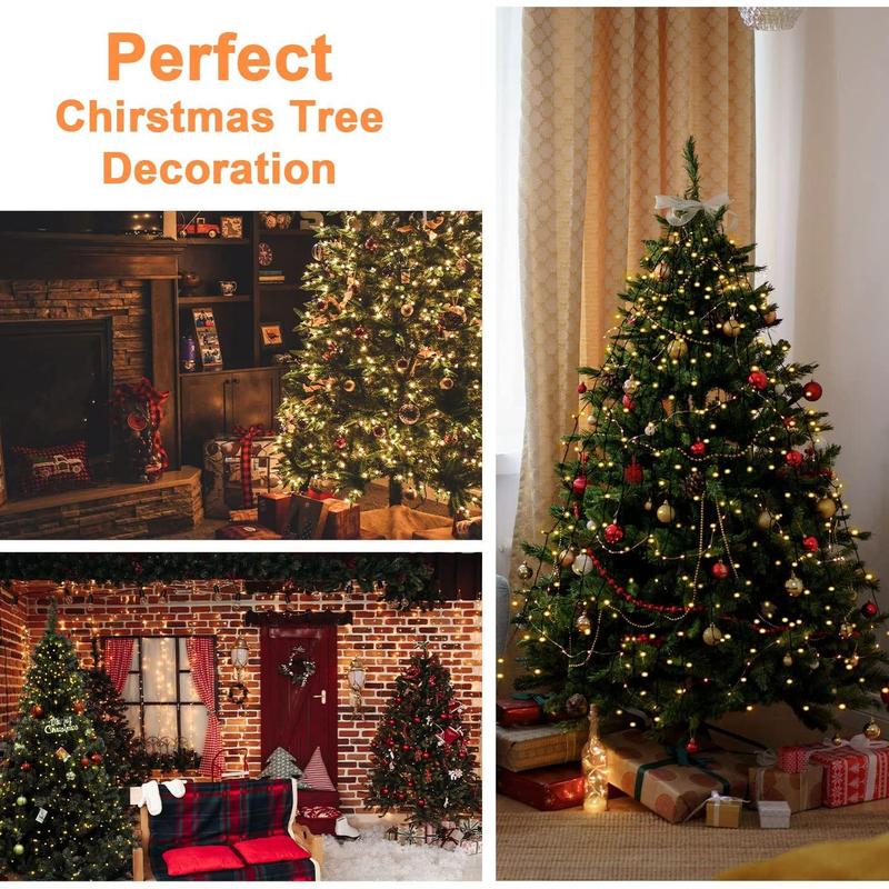 LED String Light, Remote Control & 8 Lighting Modes Christmas Tree Decorative Light, LED String Light for Indoor & Outdoor Yard Party Decoration