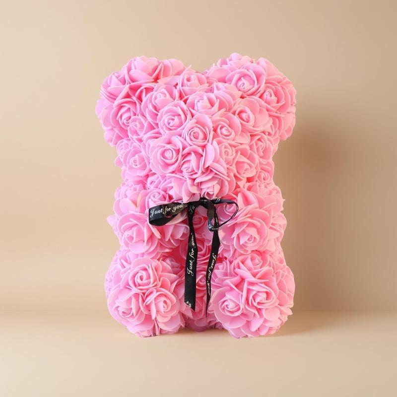 Artificial Rose Bear, 1 Count Creative  Cute Bear Design Artificial Flower Bouquet, Desktop  Decoration for Wedding Gift, Summer Gift, Anniversary  Gift