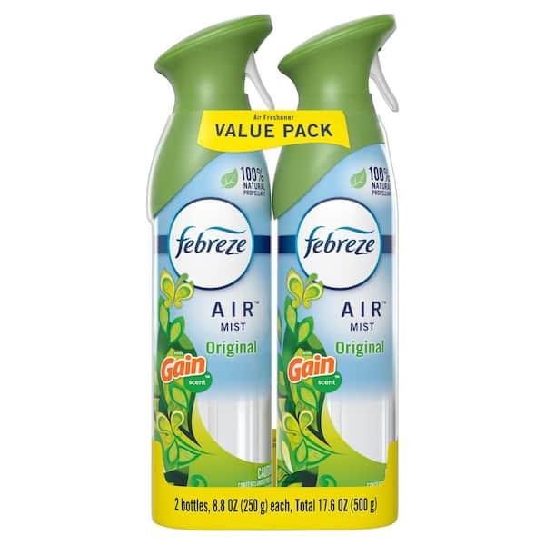 Febreze Air Mist,  Air Freshener Spray, Odor Fighting Room Spray, Air Fresheners For Home, Bathroom & Kitchen Gain Original Scent,  8.8 OZ - Pack of 2