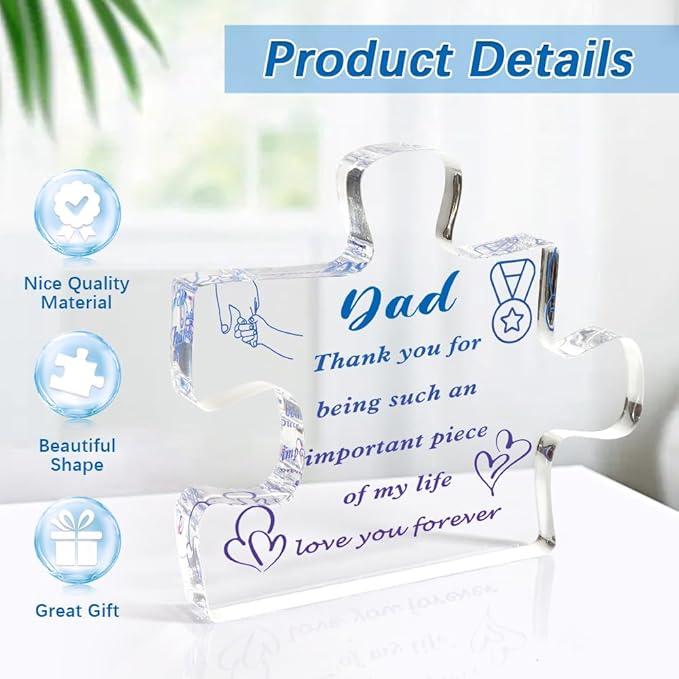  For Father Fathers Day from Daughter Son Dad Gifts Acrylic Plaque Gifts Father's Day Gifts Daddy Gift Ideas Cool Gifts for Dad Step Dad Gifts Father in Law Gift Dad Birthday Gifts Best Dad Ever Gifts