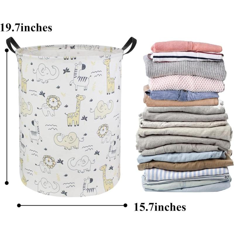 Laundry Hamper Basket  Hamper for Boy and Girl Cute Toys Storage Bin Organizer Animal Room Decor(Animals)