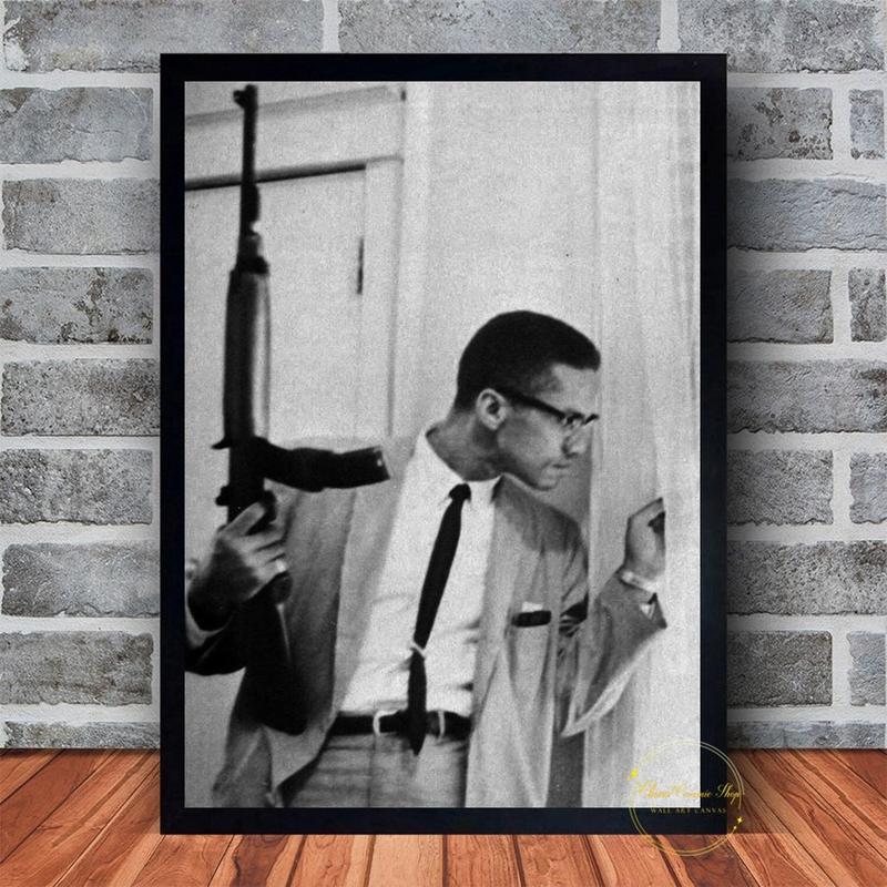 Malcolm X Poster Print on 200 GSM Paper for Home Decoration Gift