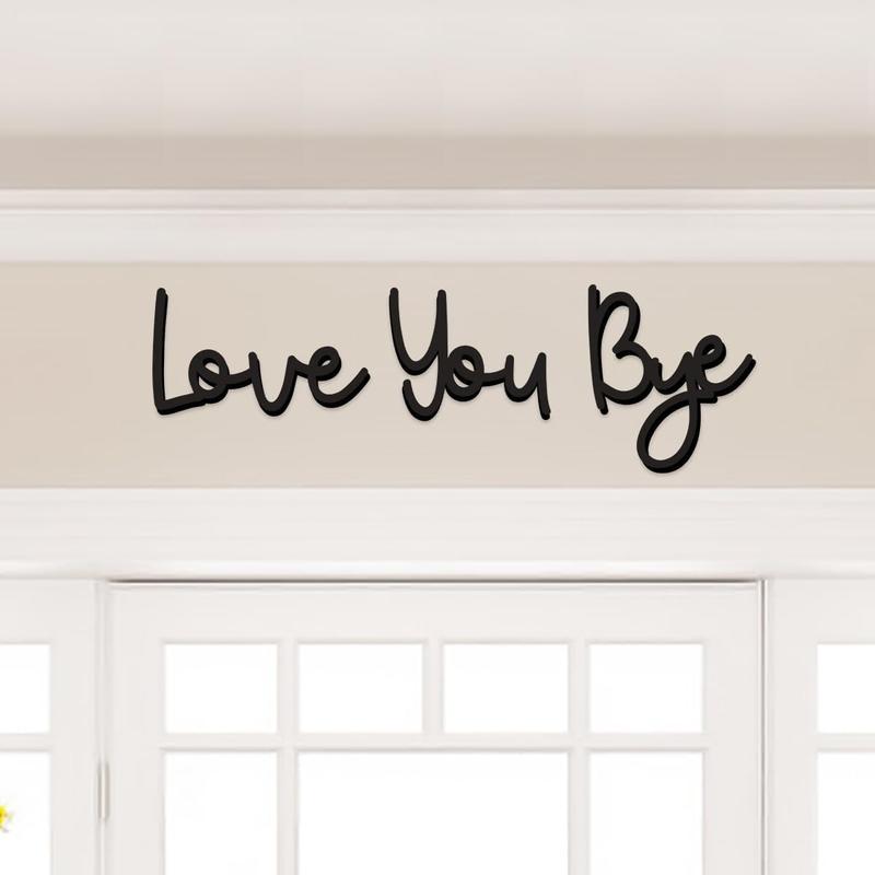 Love You Bye Sign, 1 Set Modern Wall Decor, Wall Art Ornaments for Home Living Room Bedroom Office, Bedroom Refresh Decor, Home Decor Ideas