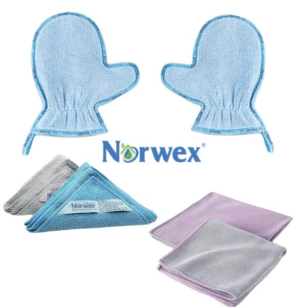 Norwex Basic Package | Window & Enviro Cloth Cleaning Glass | Eco-Friendly Cleaning Solution for Various Surfaces Microfiber clean kitchen