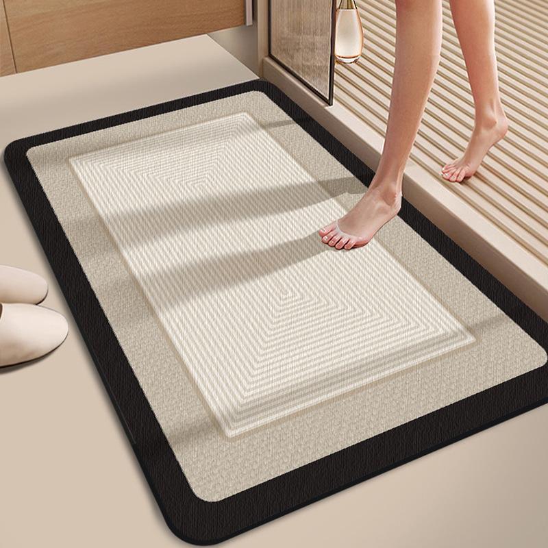 Non-slip Bath Mat, 1 Count Thick Absorbent Bathroom Mat, Soft Water Absorbent Bathroom Rug for Bathroom Living Room Kitchen Laundry Bedroom