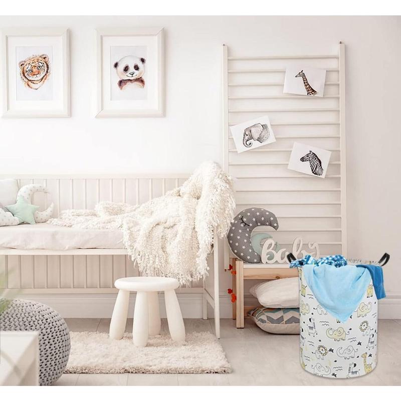 Laundry Hamper Basket  Hamper for Boy and Girl Cute Toys Storage Bin Organizer Animal Room Decor(Animals)