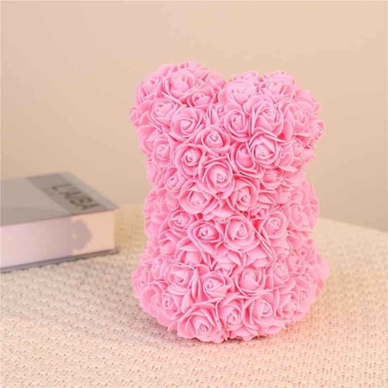 Artificial Rose Bear, 1 Count Creative  Cute Bear Design Artificial Flower Bouquet, Desktop  Decoration for Wedding Gift, Summer Gift, Anniversary  Gift