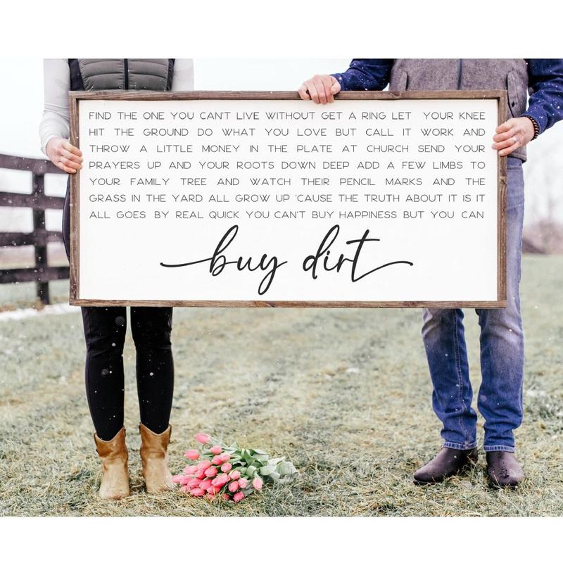 Buy Dirt Sign - Wood Sign - Family Room - Home Decor - Poster No Frame