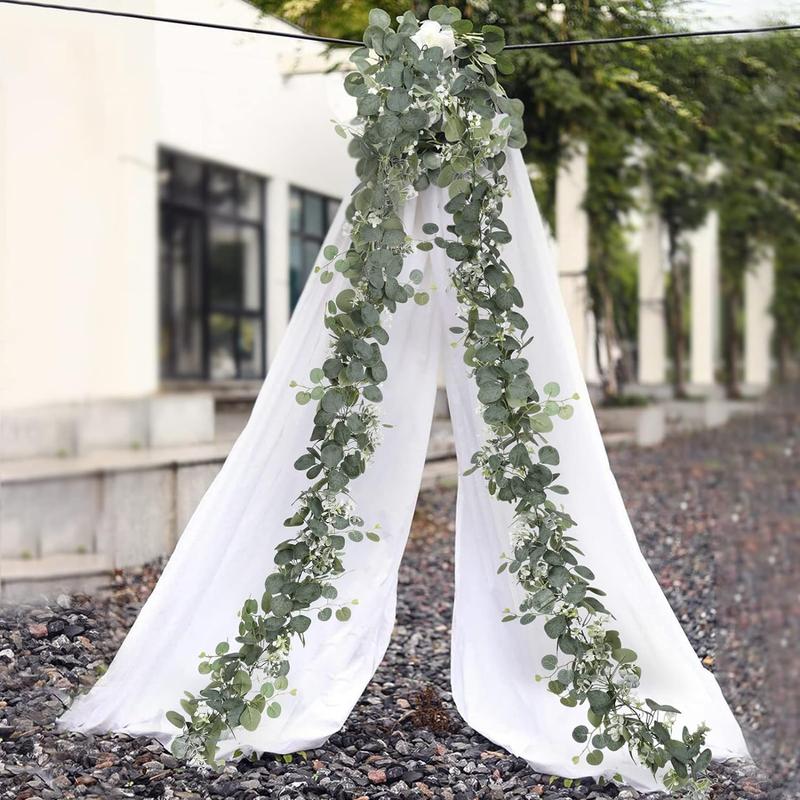 Artificial Eucalyptus Garland for Room Decor, Faux Eucalyptus Leaf Vine, Artificial Hanging Vine Wall Decor, Decorative Plants, Home Decor,  Room Accessories Summer for Gift