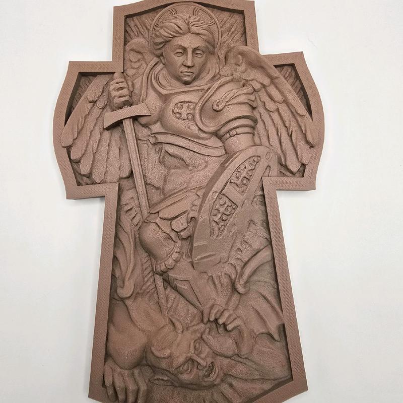 St. Michael Arch Angel Vs Devil Cross Decor