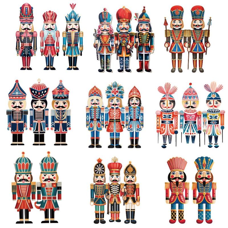 Nutcracker Series Sticker, 100pcs set Waterproof Decorative Sticker, DIY Decals for Water Bottle, Laptop, Phone Case, Scrapbooking, Journal Making