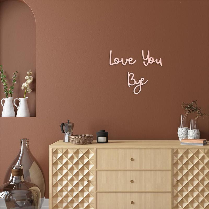 Love You Bye Sign, 1 Set Modern Wall Decor, Wall Art Ornaments for Home Living Room Bedroom Office, Bedroom Refresh Decor, Home Decor Ideas