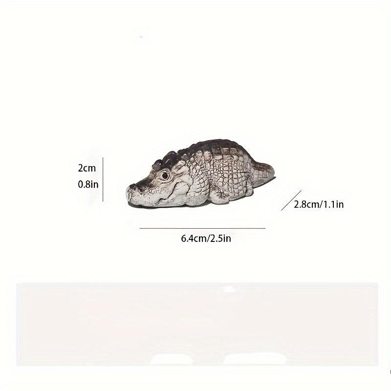 Crocodile Shaped Miniature Landscape Decoration, 1 Count Creative Mini Cute Decorative Crocodile Statue, Desktop Ornament for Home Office Decor