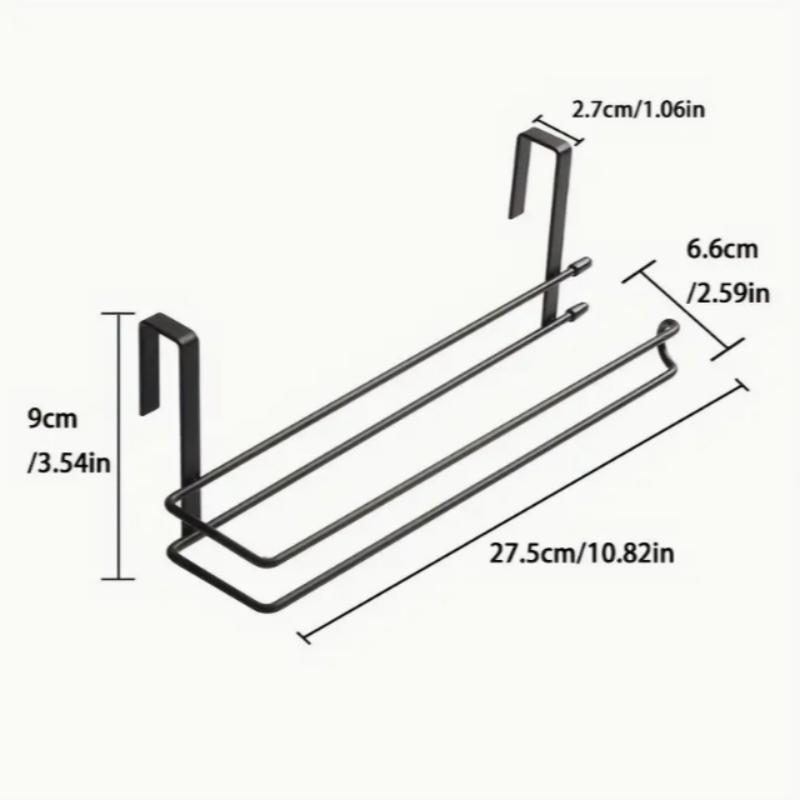 Punch-free Paper Towel Holder, 1 Count Wall-mounted Storage Shelf, Durable, Space-saving Organizer for Kitchen & Bathroom, 2024 Storage Organizer