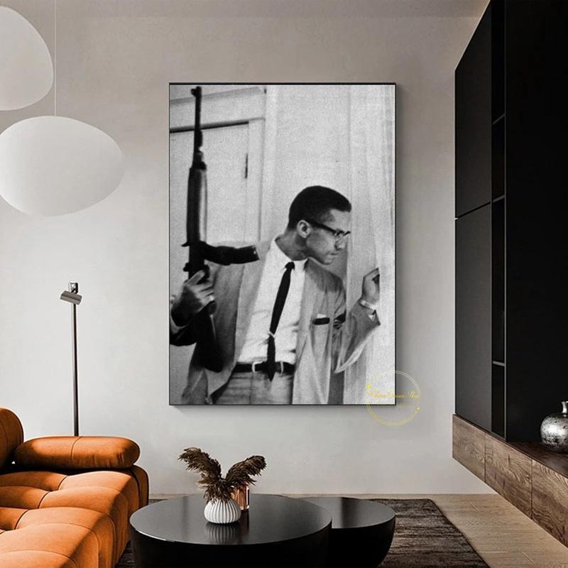 Malcolm X Poster Print on 200 GSM Paper for Home Decoration Gift