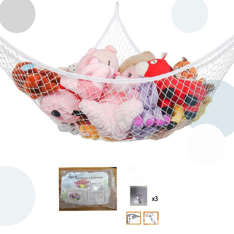 Mesh Hanging Storage Net, 1 Count Plush Toy Hammock, Plush Toy Storage Net, Home Organizer for Living Room Bedroom, Home Supplies