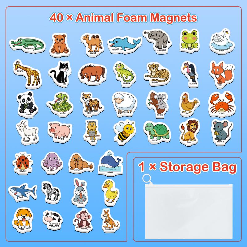 kasfalci 40  Refrigerator Fridge Magnets for Young Learners, Learning Games, Educational Toys， Decor