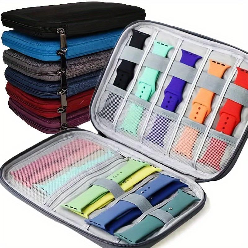 Watch Band Organizer Case, 1 Count Portable Travel Watch Band Storage Bag with Zipper, Watchband Holder Case for Indoor & Outdoor