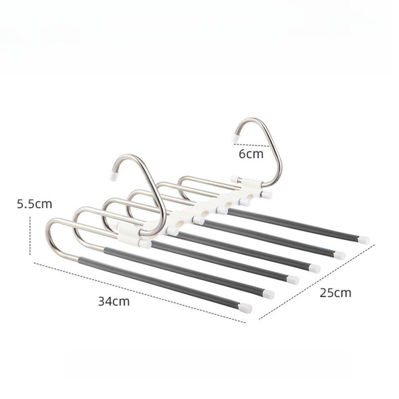 Space-Saving S-Type Pants Hanger for Closet Organizer, Multifunctional Hanging Adjustable Rack - Jeans Scarf Skirt, Room Decor, Furniture Decoration