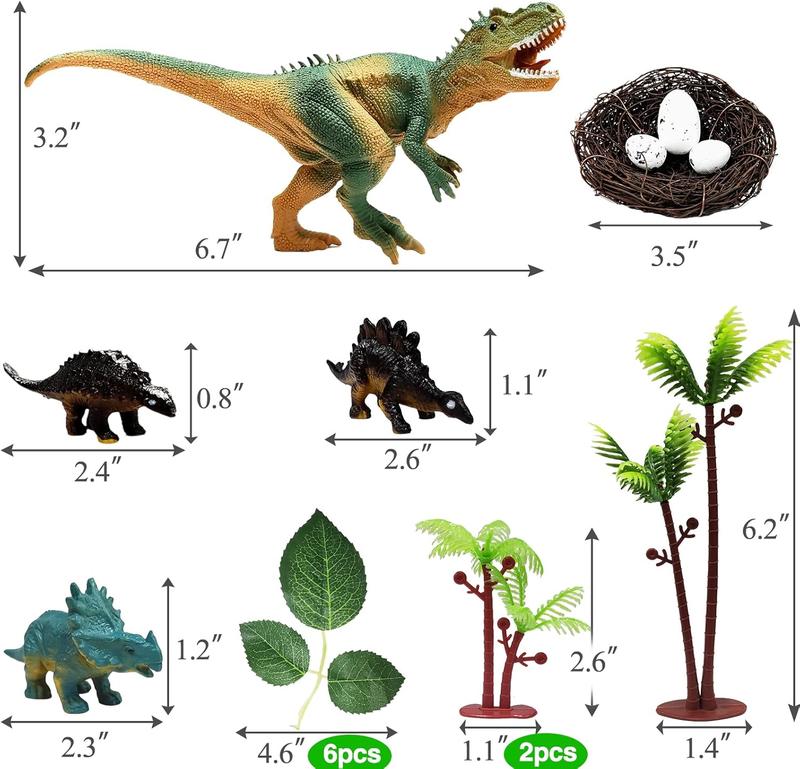 26 count Dinosaur Cake Toppers With Dinosaur Eggs Leaves Trees Cake Decorations For Birthday Party,Dinosaur Themed Party,   Party, Party Cake Decorations