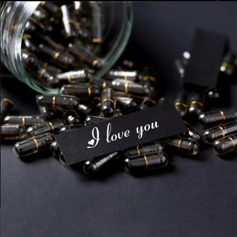 Capsule Message Paper Letter In A Bottle, 50pcs set Capsule Letter, Romantic Gifts for Her Him Boyfriend Girlfriend, Capsule Love Letter, Gift Ideas