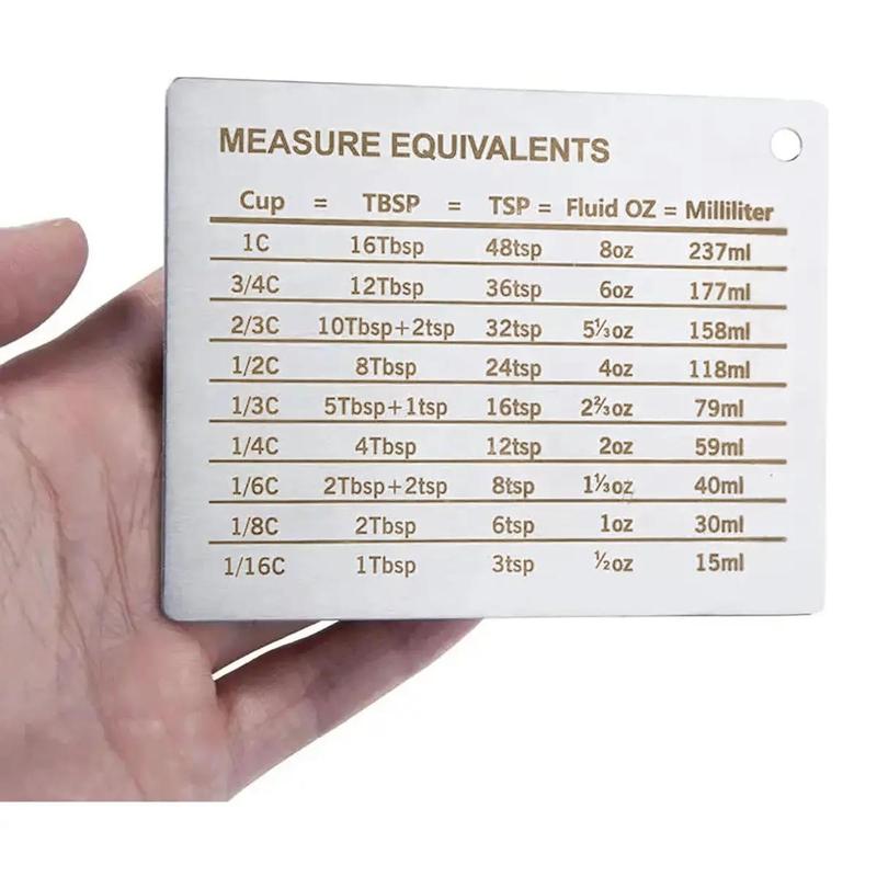 Magnetic Measurement Chart, Multifunctional Refrigerator Magnet Ornaments, Kitchen Magnet Conversion Charts for Fridge Decor, Baking Tools, Cookbook Accessories, Kitchen Accessories, Kitchen Gadgets, Summer Gift