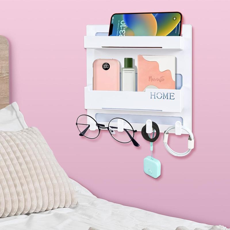 2024Floating Shees for Bedside Shelf Accessories Organizer, Wall Mount Self Stick On, Cute Room Decor Aesthetic, Girls Room Decor, Cool Stuff For Bedroom Storage And Organization, Bedside Wall Organizer