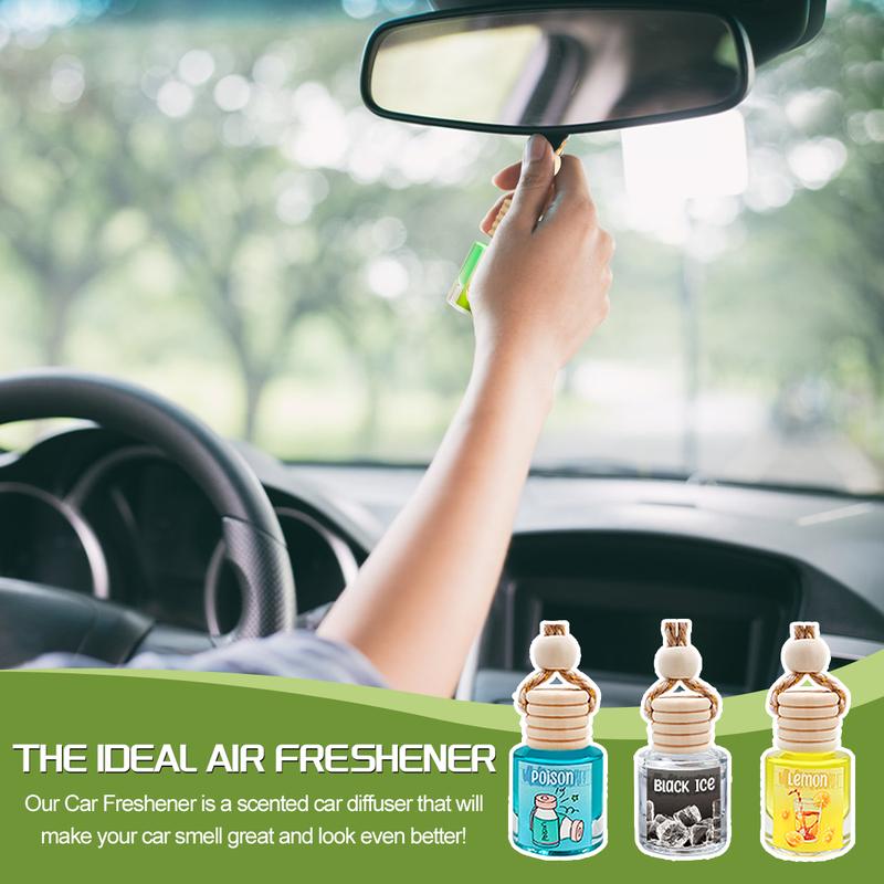 2Pack Car Air Fresheners Scented Aroma Diffusers,8ML Bottle,Nature Frangrance Friut Perfume Last Long Days With Three For Healthy Lives Gifts