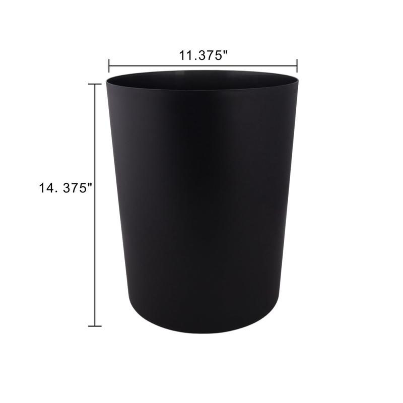 Mainstays 5 Gallon Trash Can, Plastic Office Trash Can, Black