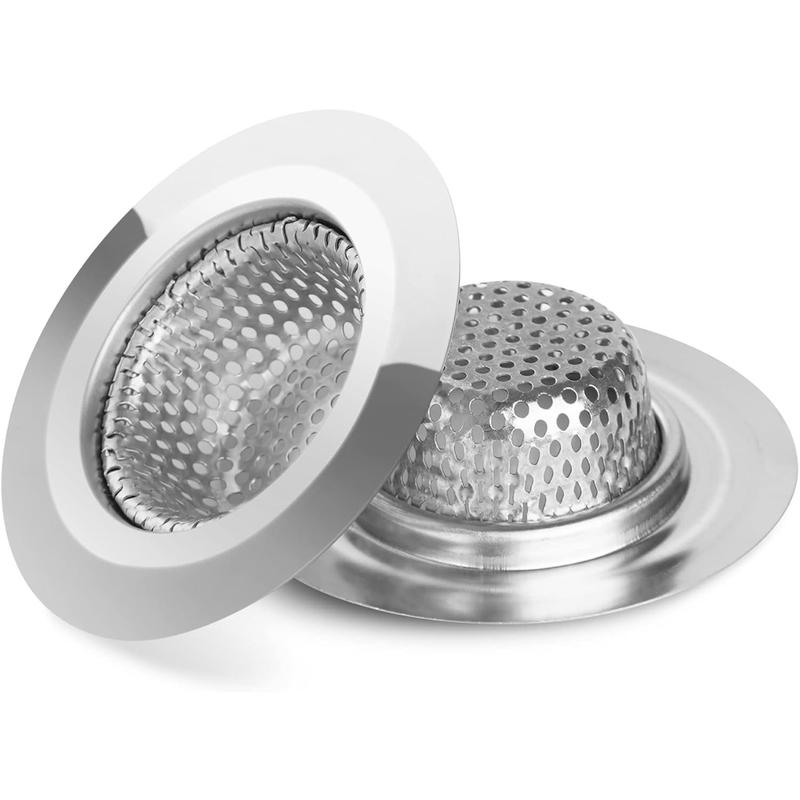 2 Pack Bathtub Drain Strainer - 2.79 inch Shower Hair Drain Catcher, Stainless Steel Shower Bathtub Drain Cover, Bathroom Sink Strainer Filter Basket