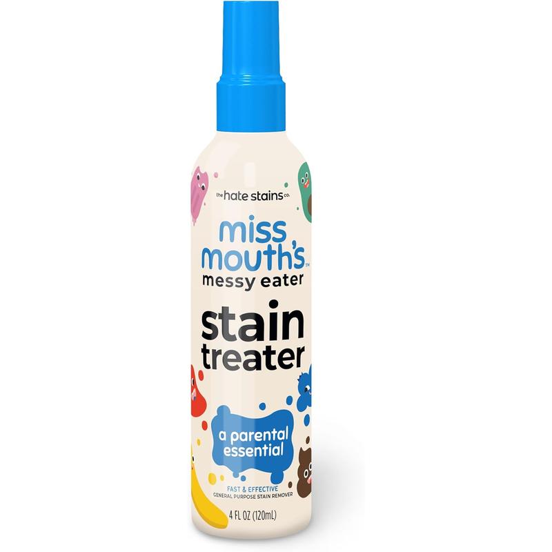 Messy Eater Stain Treater Spray - 4Oz Stain Remover - Newborn & Baby Essentials - No Dry Cleaning Food, Grease, Coffee off Laundry, Underwear, Fabric The Hate Stains Co