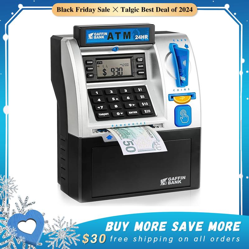 [Free shipping] Talgic ATM saving box for boys and girls, best choice for Christmas and birthday gift