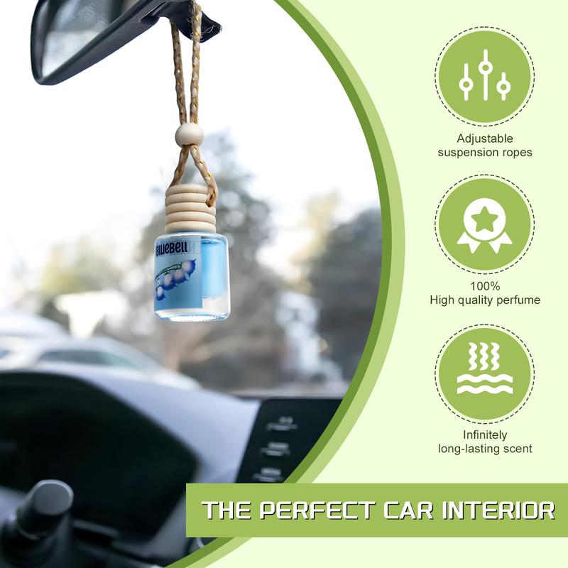 2Pack Car Air Fresheners Scented Aroma Diffusers,8ML Bottle,Nature Frangrance Friut Perfume Last Long Days With Three For Healthy Lives Gifts